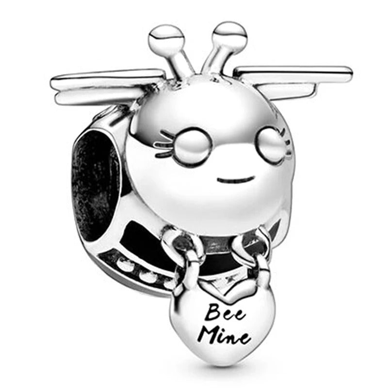 Bee and Heart "Bee Mine" Charm