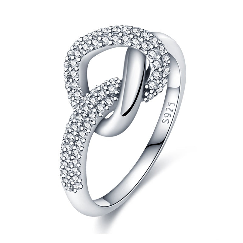 Twisted Diamond Heart Ring