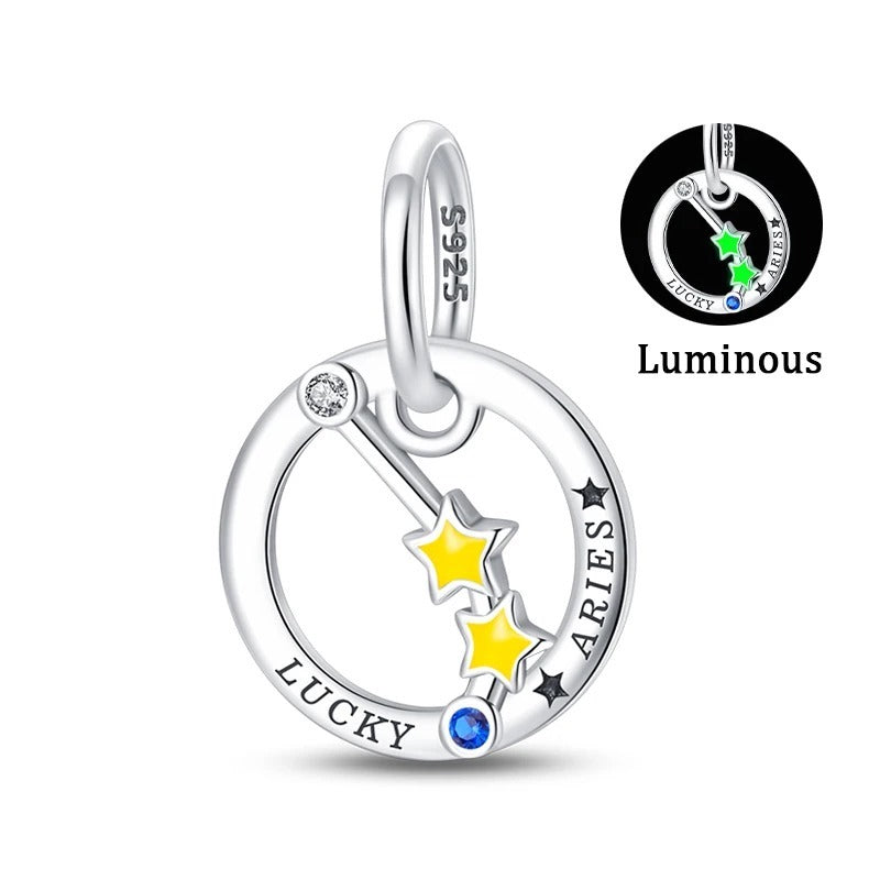 Fluorescent Aries Constellation Charm