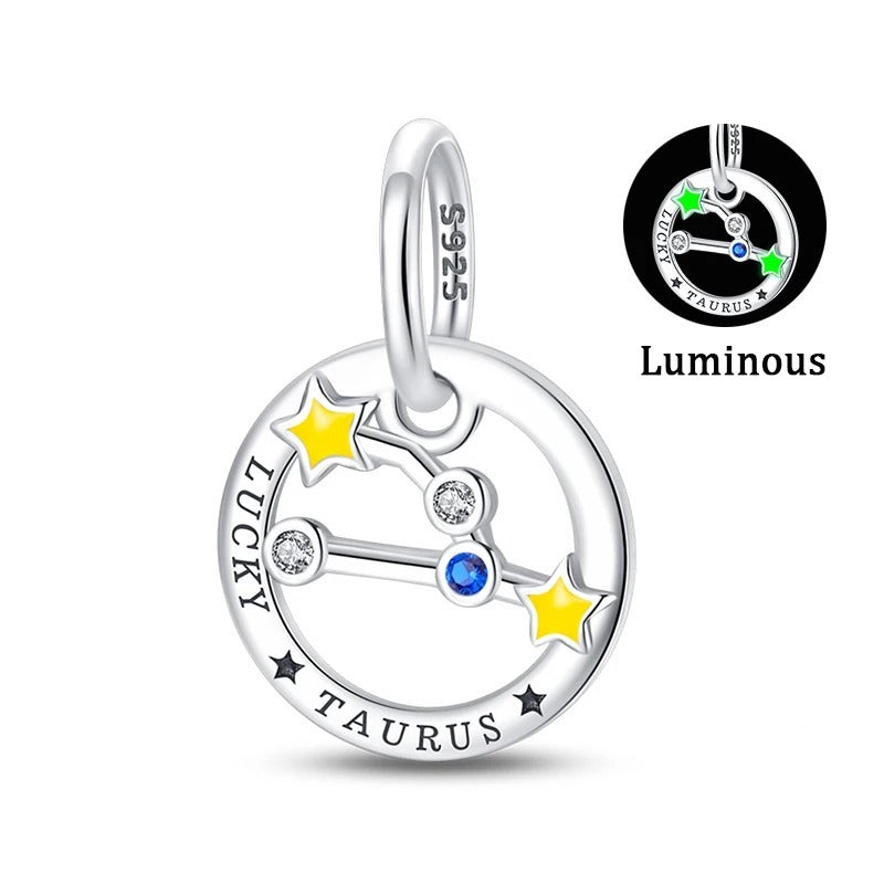 Fluorescent Taurus Constellation Charm