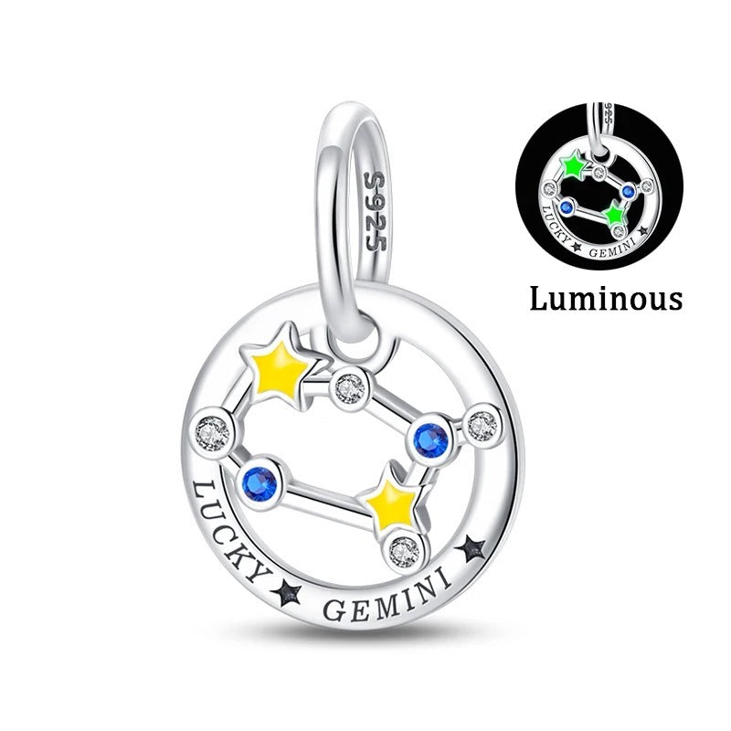 Fluorescent Gemini Constellation Charm