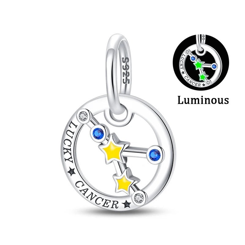 Fluorescent Cancer Constellation Charm