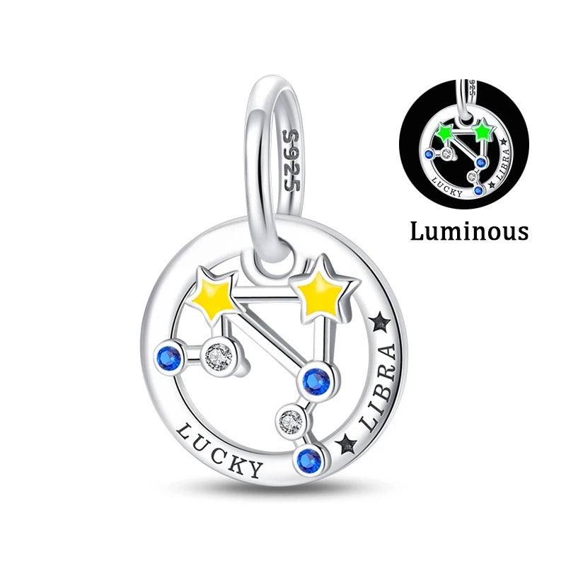 Fluorescent Libra Constellation Charm