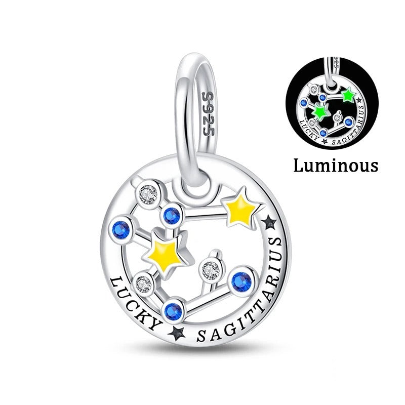 Fluorescent Sagittarius Constellation Charm