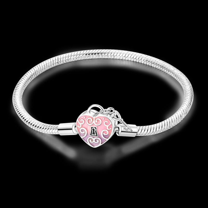 "Eternal Secret" Pink Heart Bracelet