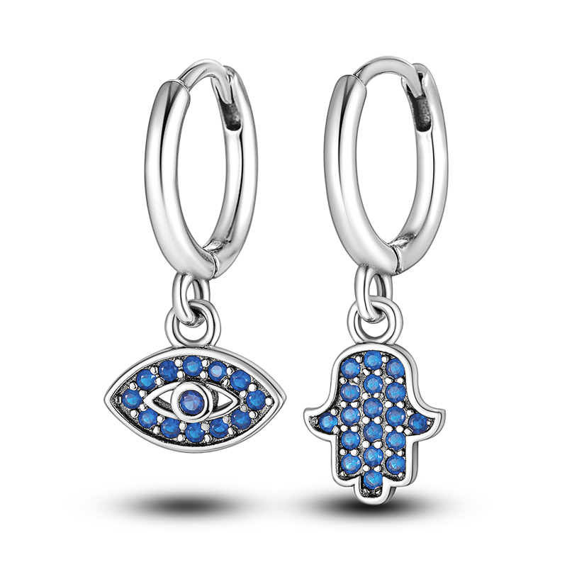 Eye and Hamsa Earrings