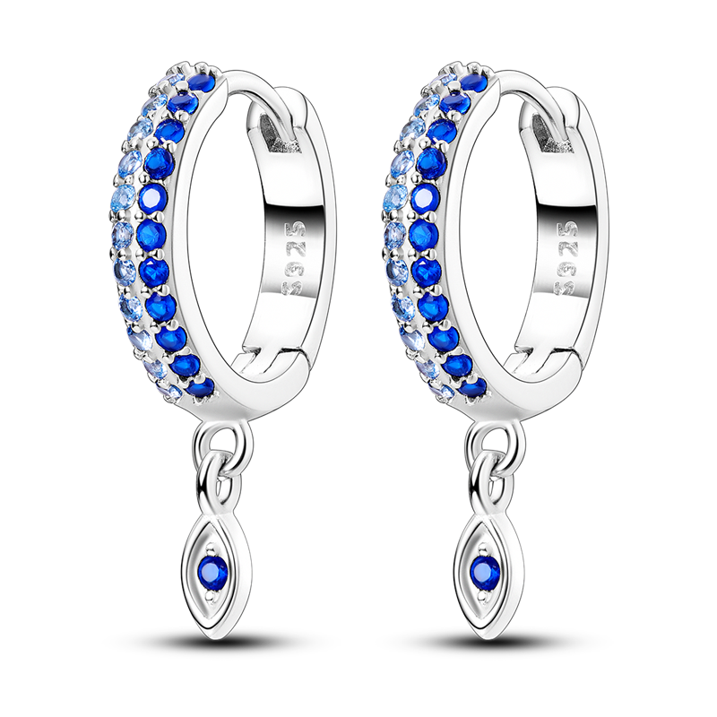 "Clear Gaze" Blue Eye Earring