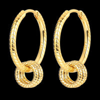 Thumbnail for Golden Triple Hoop Earrings