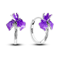 Thumbnail for Purple Flower Earrings