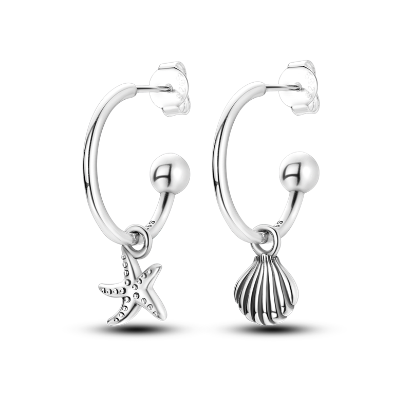 Star and Seashell Earrings