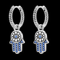 Thumbnail for Blue Hamsa Earrings