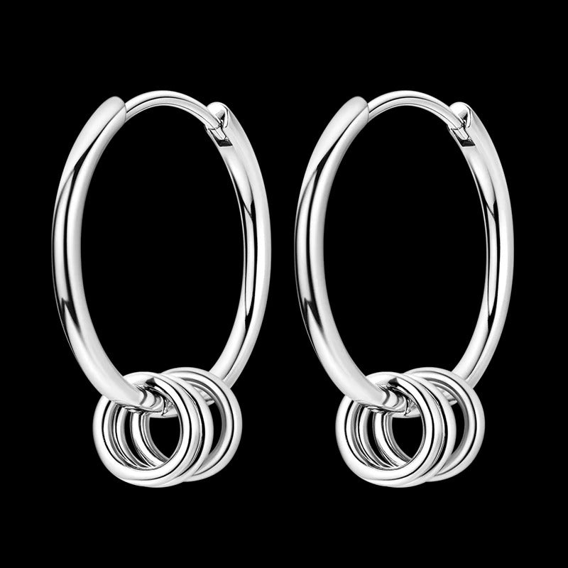 Polished Triple Hoop Earrings