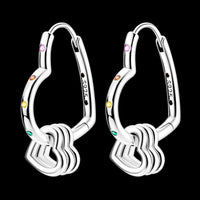 Thumbnail for Triple Heart 7 Chakras Earrings