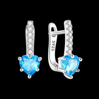 Thumbnail for Sky Blue Heart Earrings