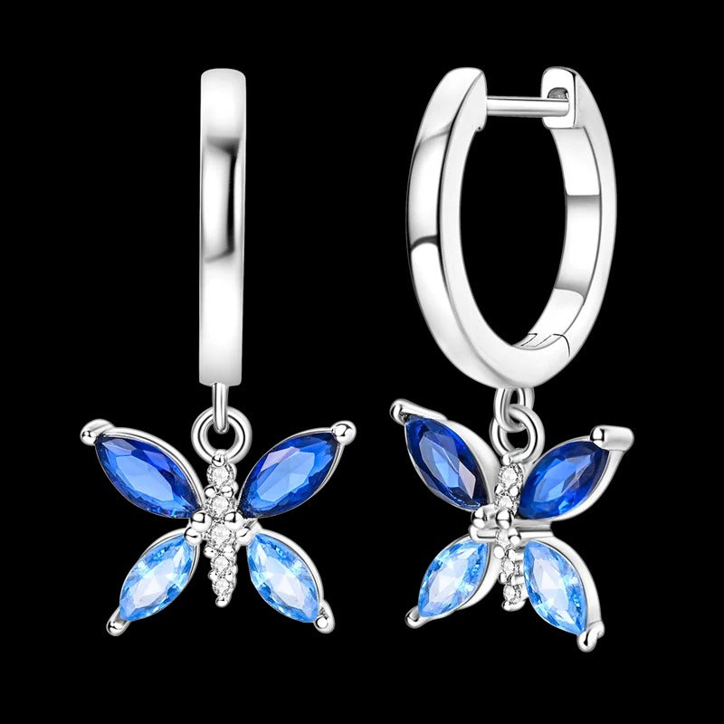 Sky Blue Butterfly Earrings