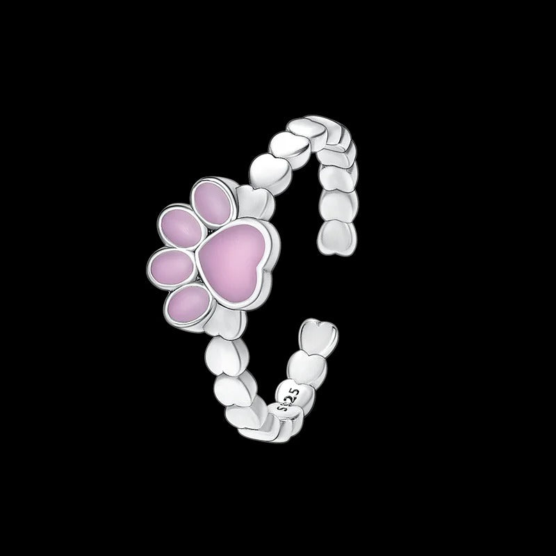 Pink Pet Pawprint Ring