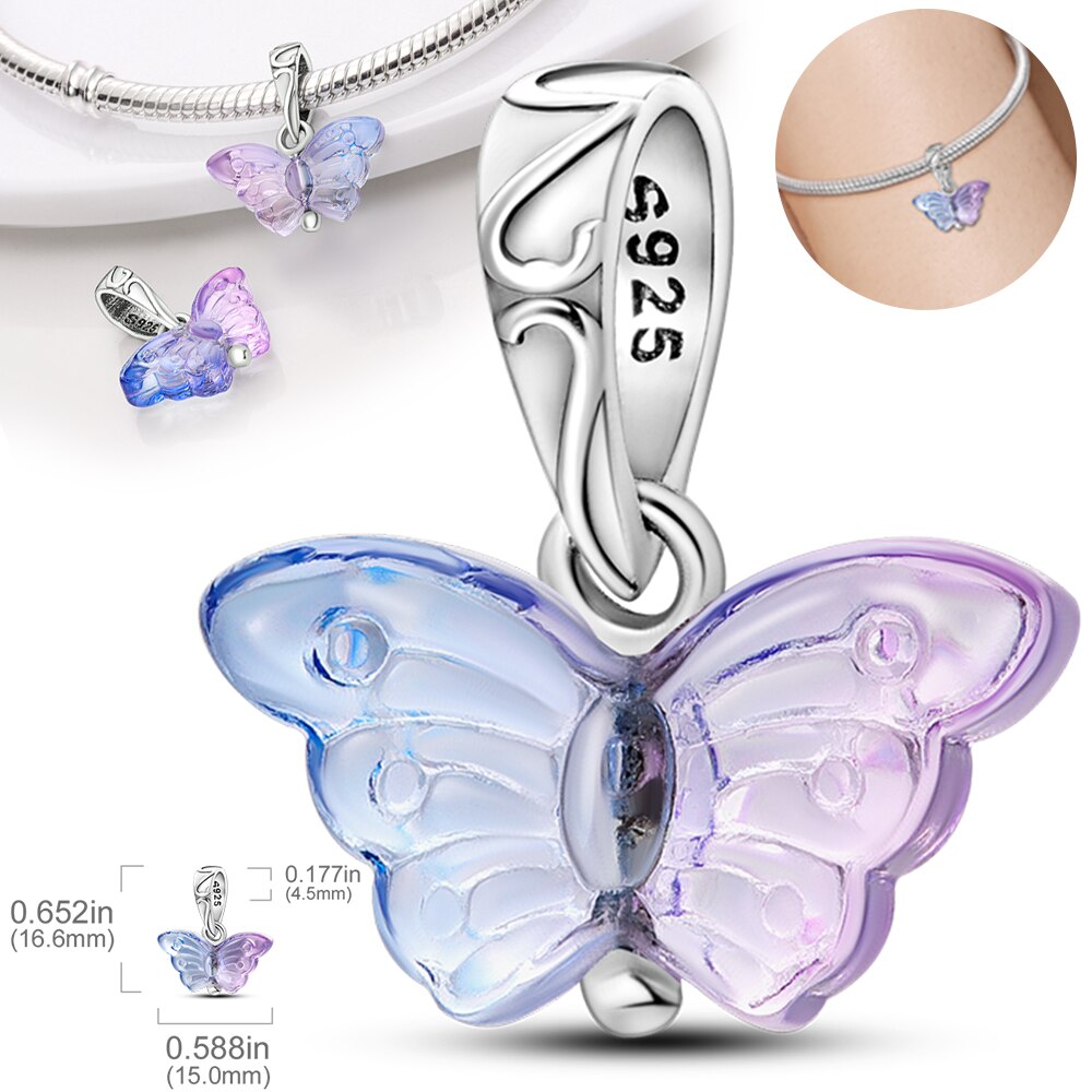 Opal Butterfly Charm