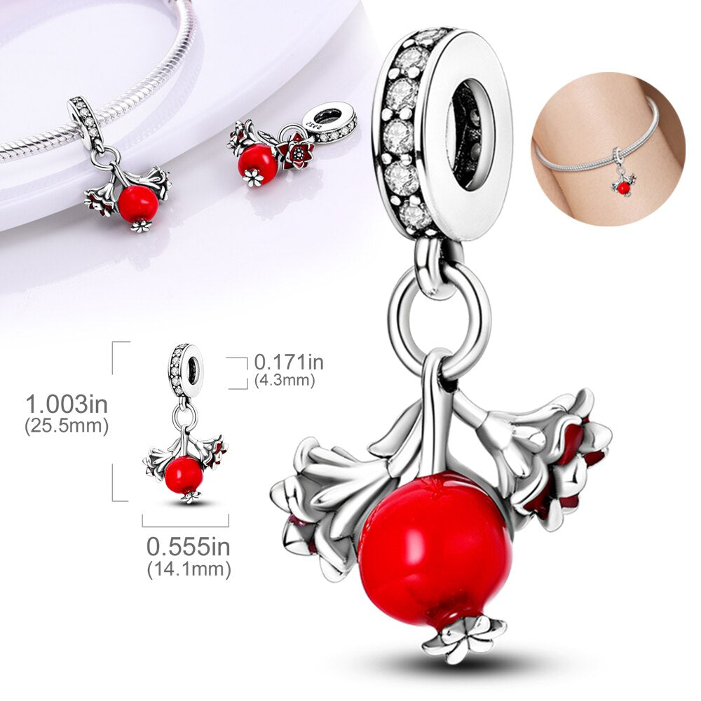 Pomegranate and Flowers Charm