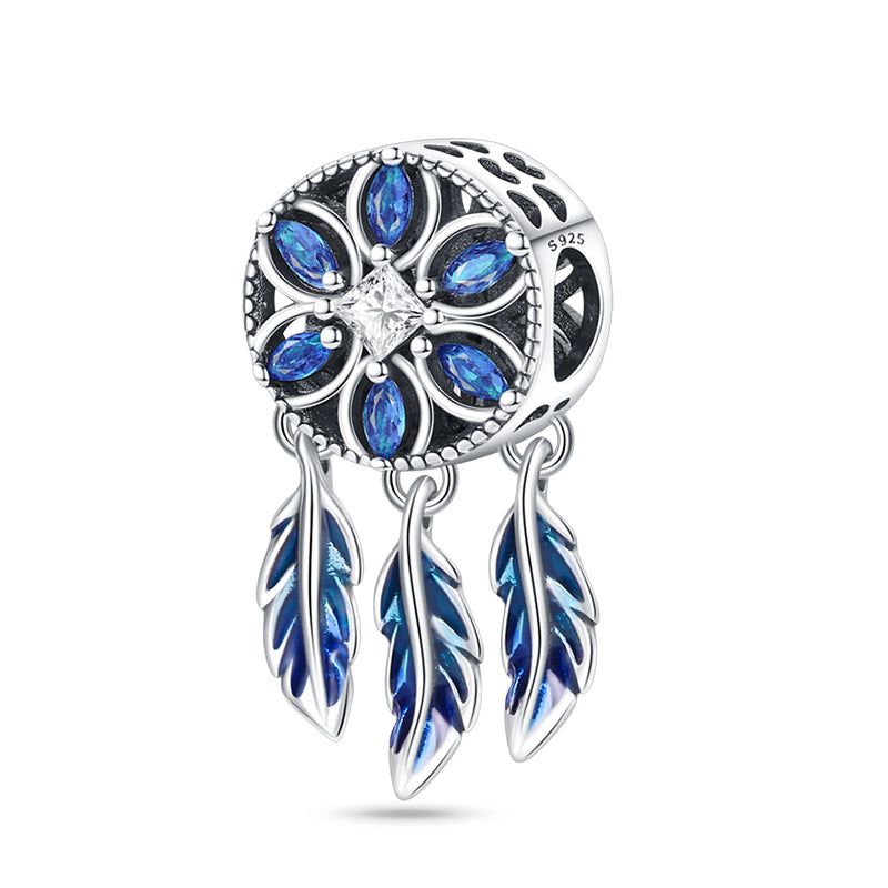 Dreamcatcher Charm with Blue Stone