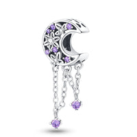 Thumbnail for Dreamcatcher Moon Charm with Purple Stone