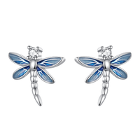 Thumbnail for Blue Dragonfly Earrings