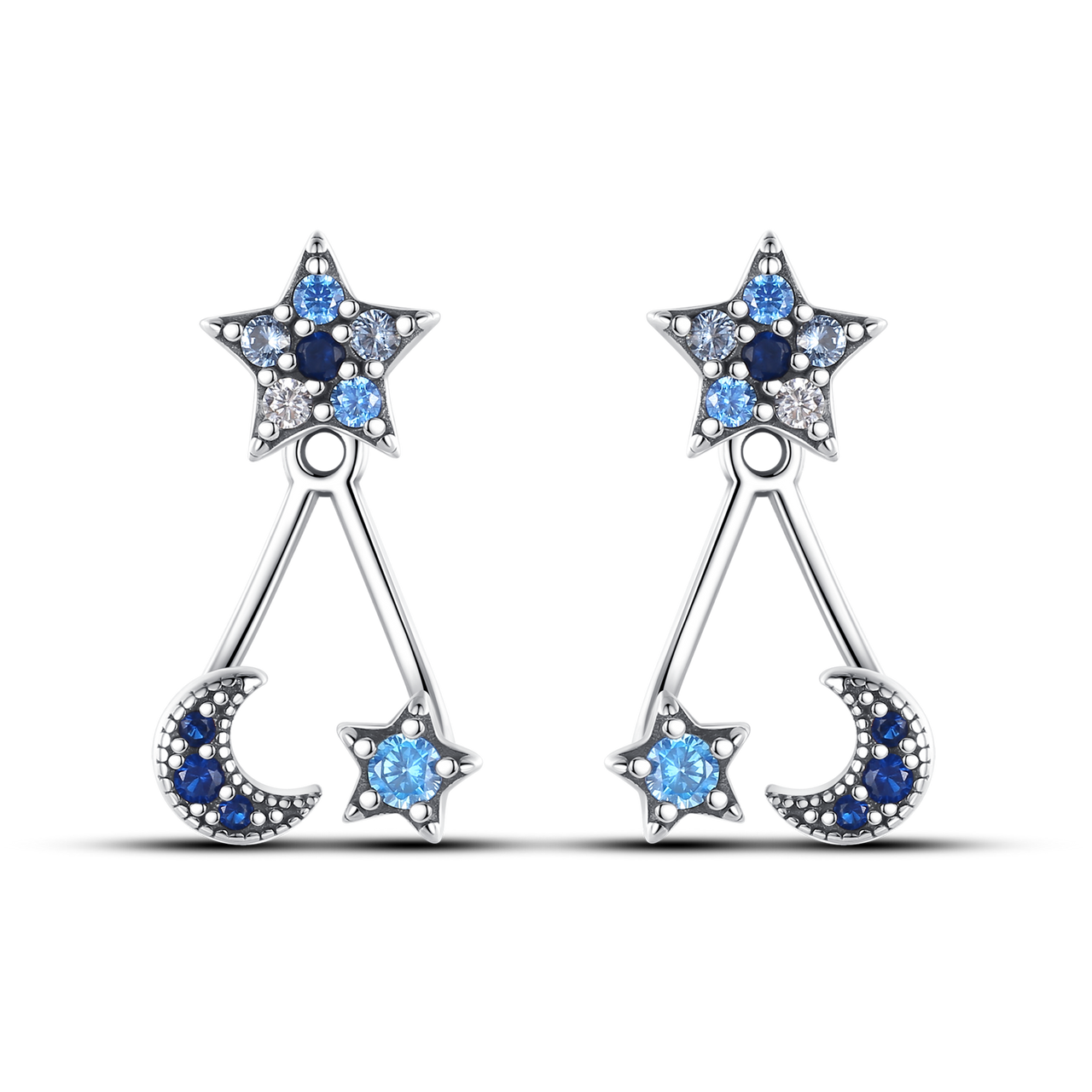 Moon and Shining Star Earrings