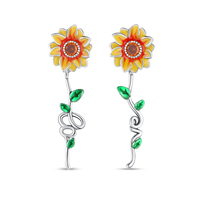 Thumbnail for Sunflower Earrings with Stem