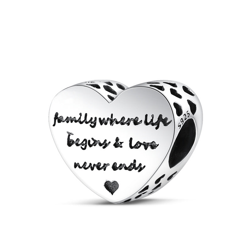 "Family First" Heart Charm