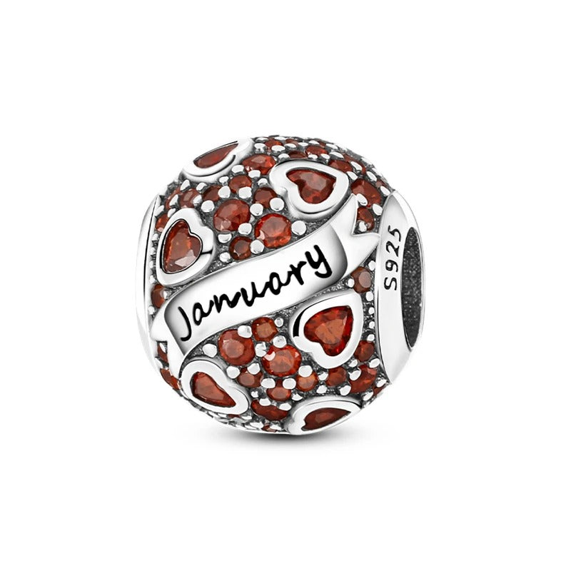 January Birthstone Sphere Charm