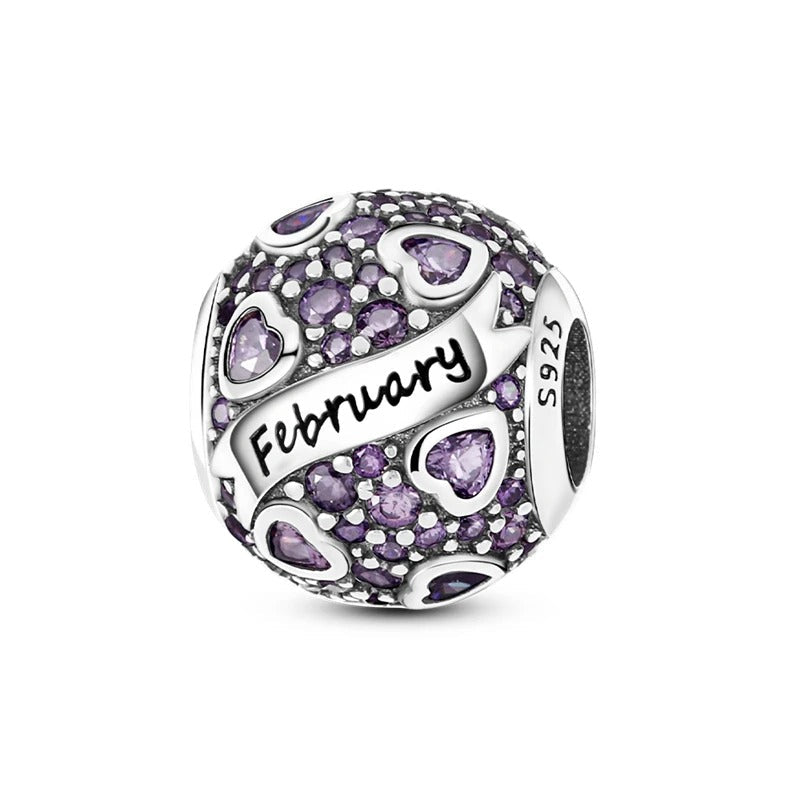 February Birthstone Sphere Charm