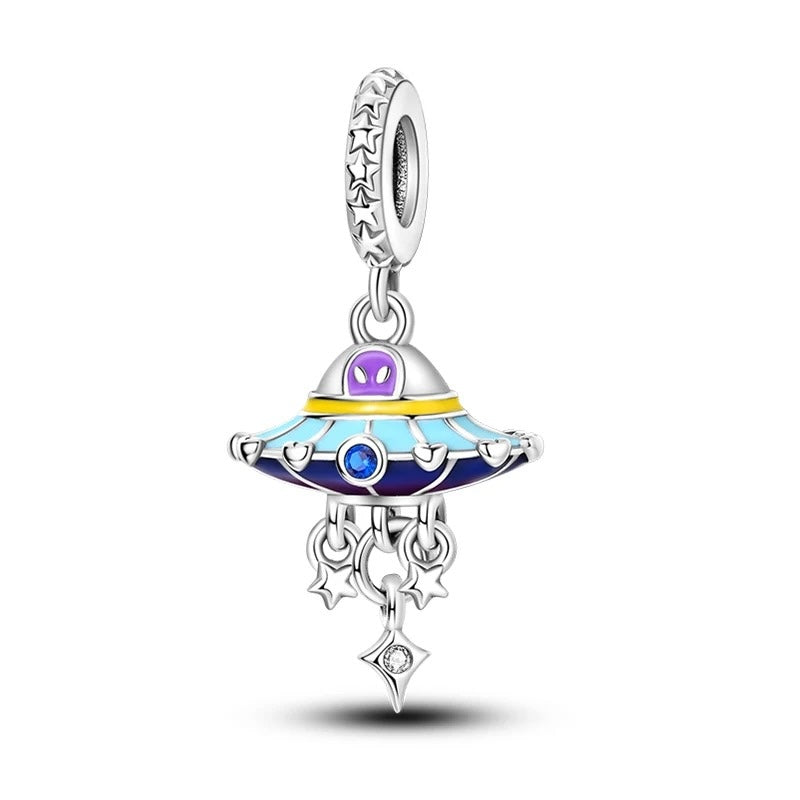 Extraterrestrial Spaceship Charm