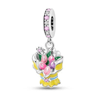 Thumbnail for Bouquet of Pink Tulips Charm