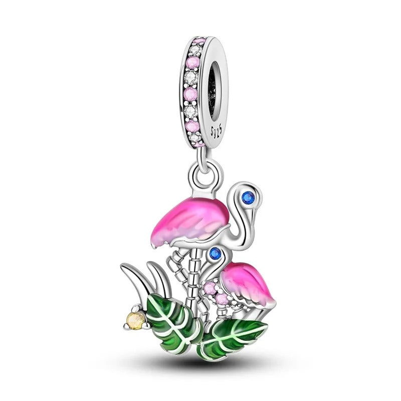 Pink Flamingos Charm