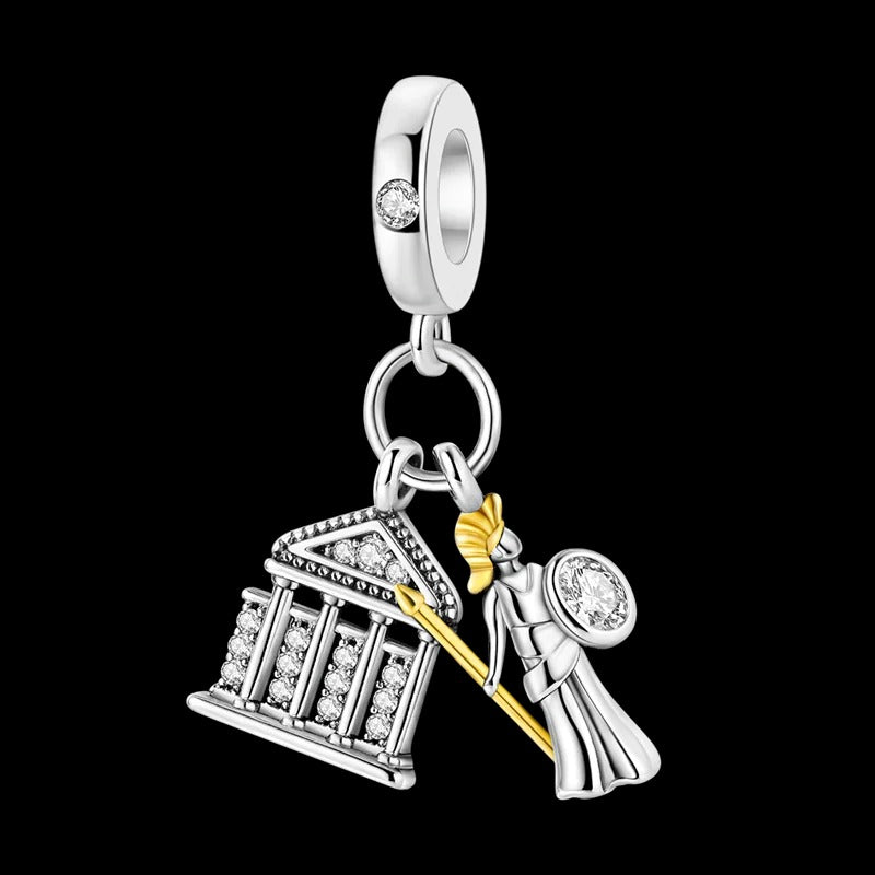 Greek Temple and Soldier Charm