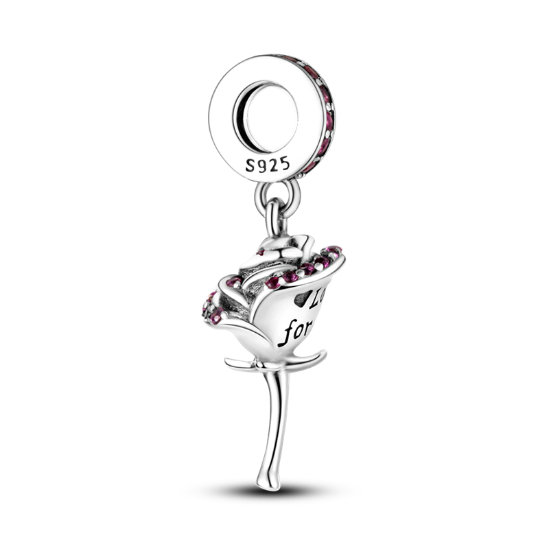 "Love Forever" Rose Charm