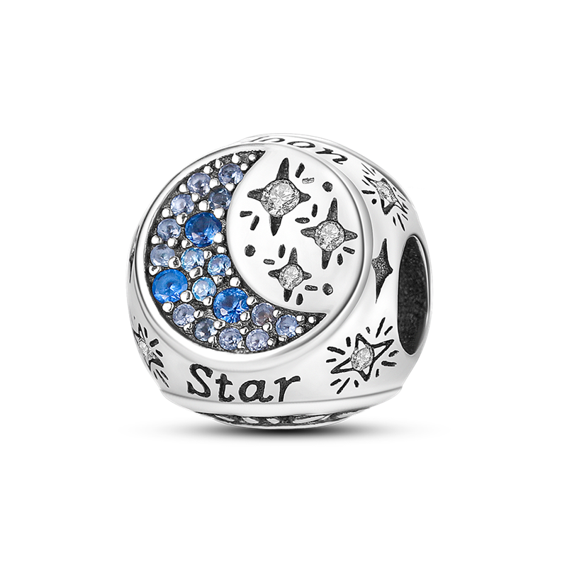 "Star" Moon and Stars Sphere Charm