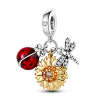 Thumbnail for Ladybug, Sunflower, and Dragonfly Charm