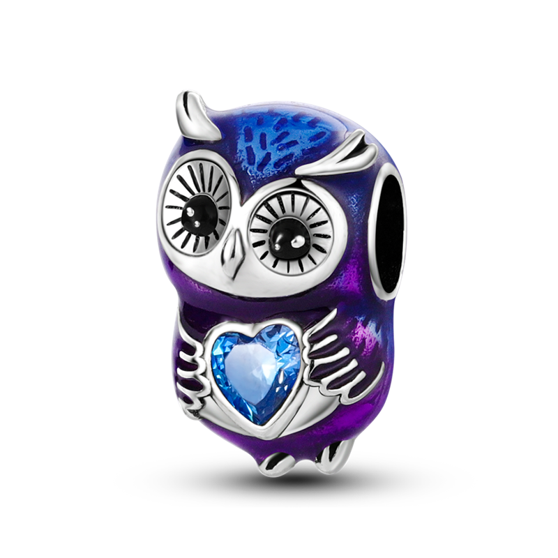 Purple Owl Charm