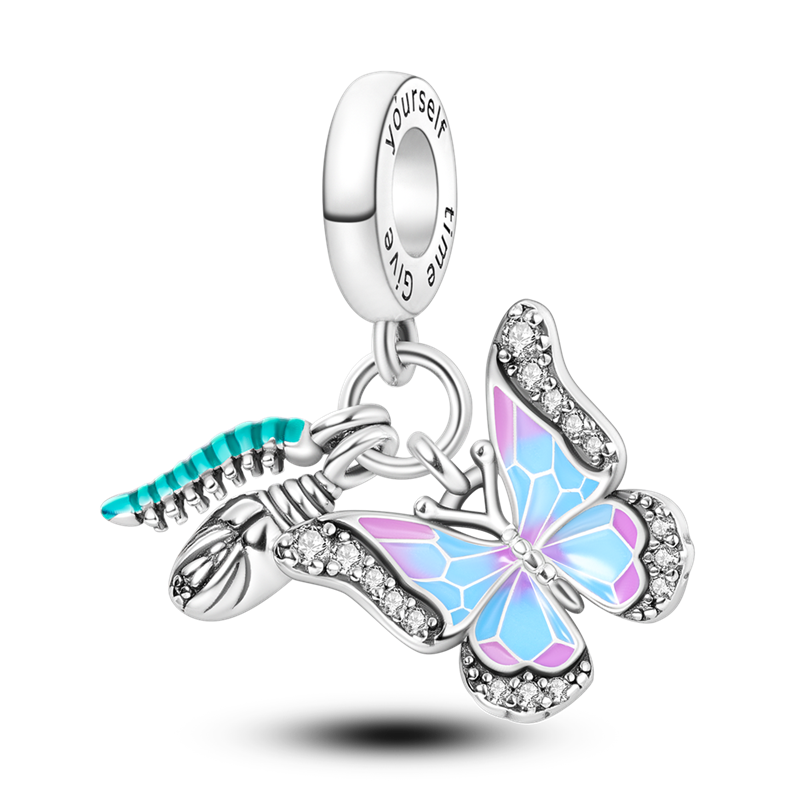 Spring "Butterfly & Caterpillar" Charm