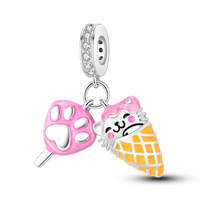 Thumbnail for Kitten Popsicle and Ice Cream Charm