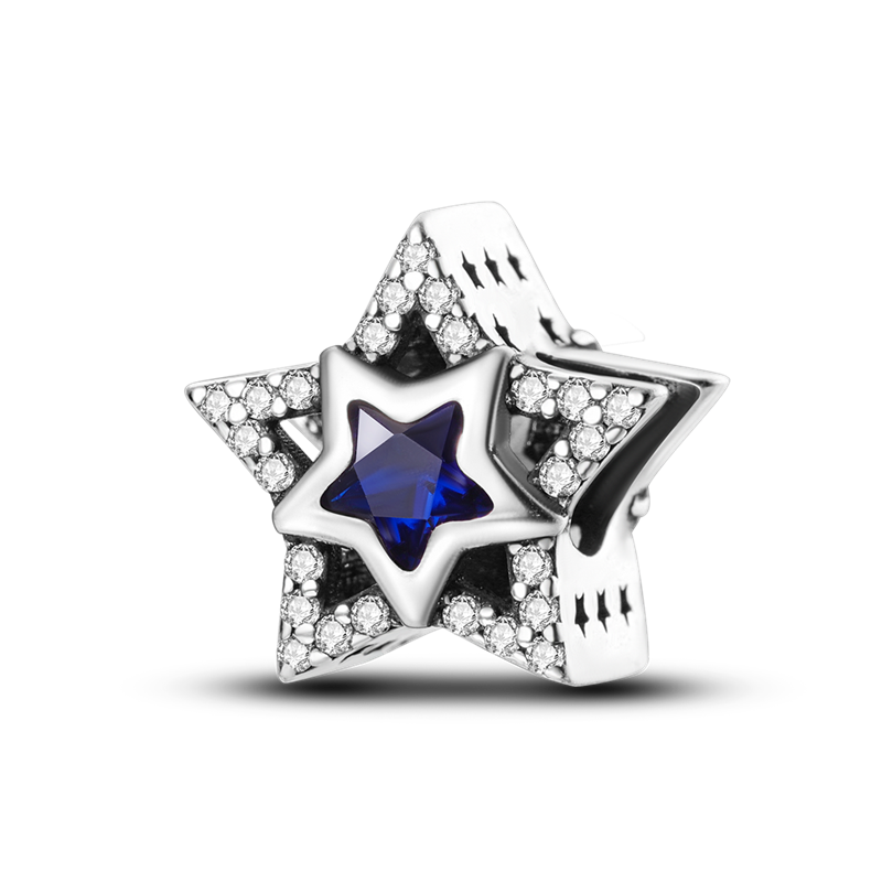 "Blue Diamond Star" Charm