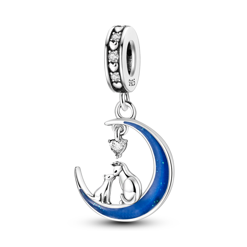 Blue Moon "Cat Family" Charm