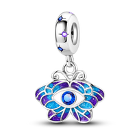 Thumbnail for Butterfly and Evil Eye Charm