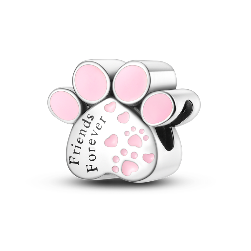 Pet Pawprint Charm - Friends Forever