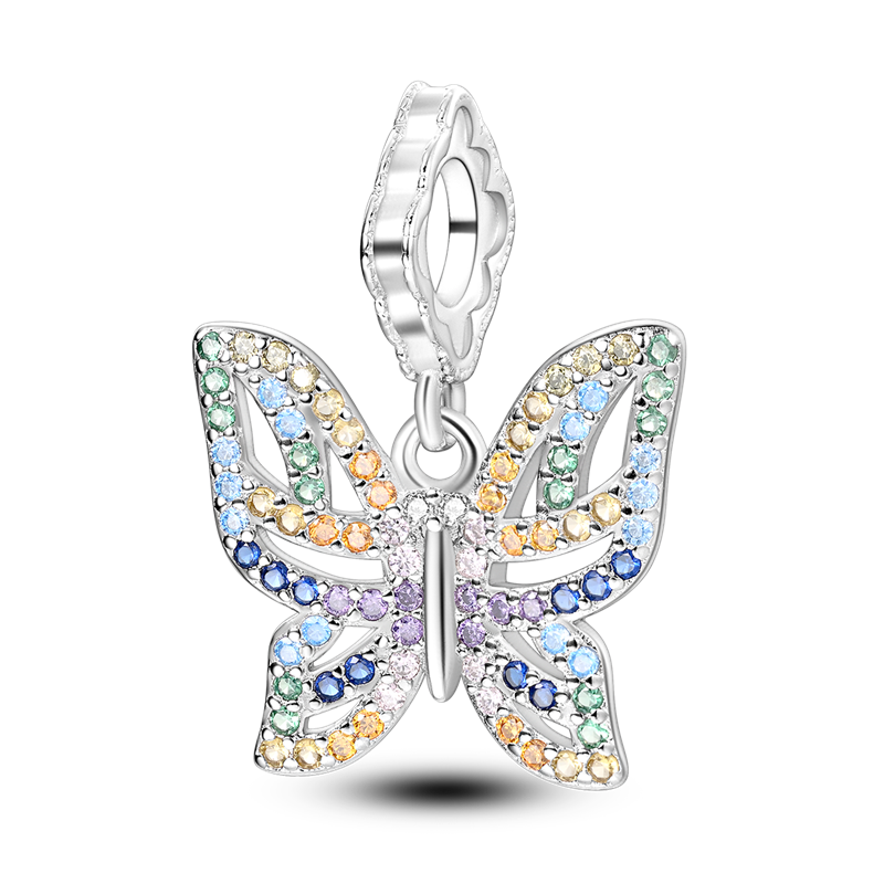 Rainbow Butterfly Charm