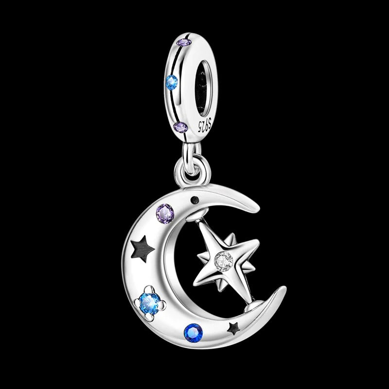 Moon and Star Charm