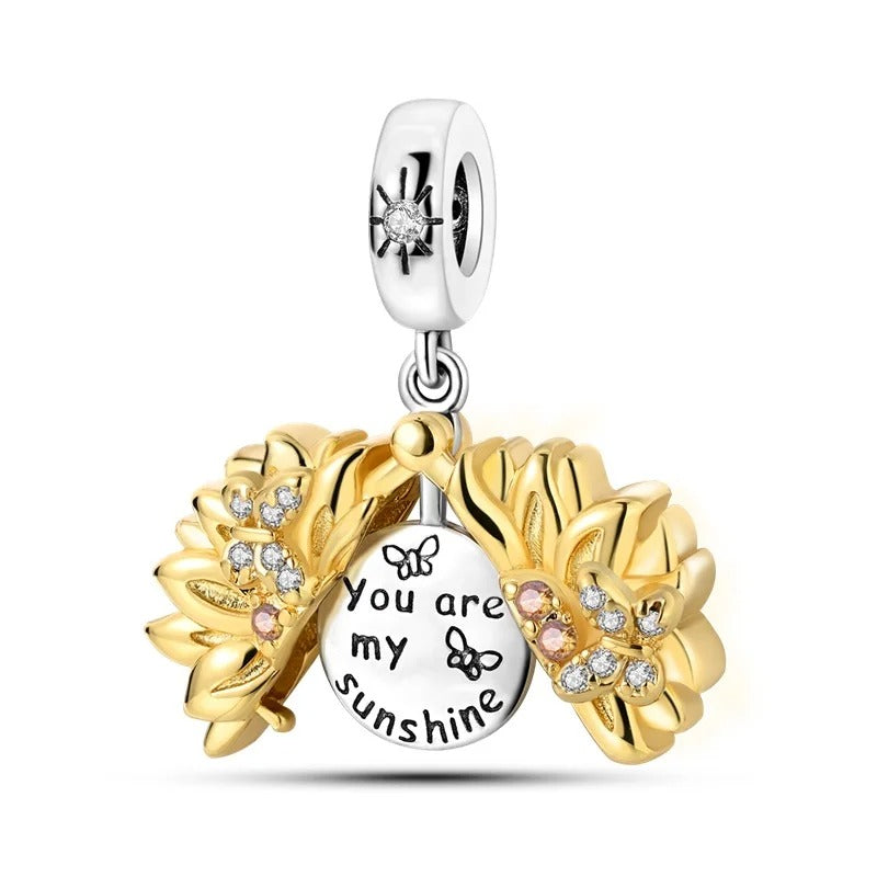 "You Are My Sunshine" Sunflower Charm