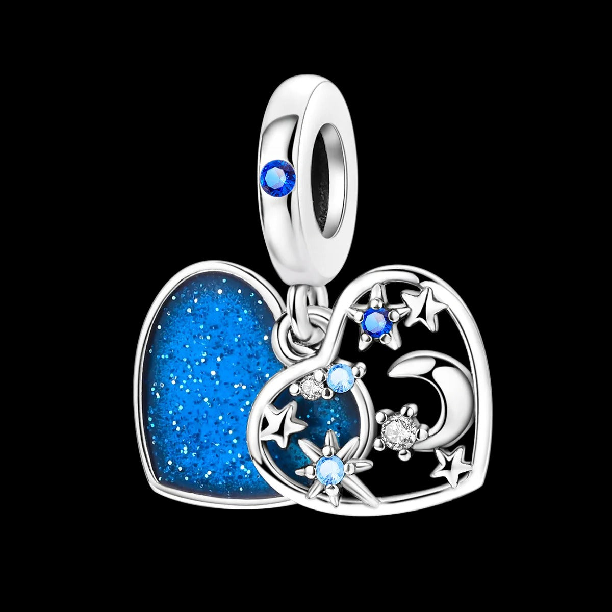 Starry Sky Heart Charm