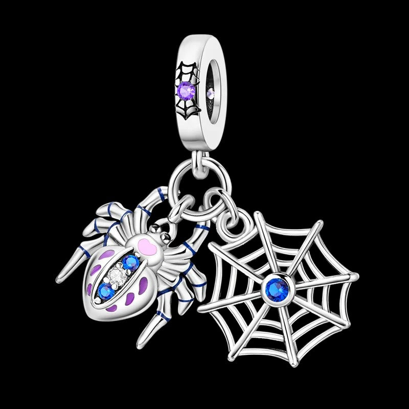 Spider and Web Charm