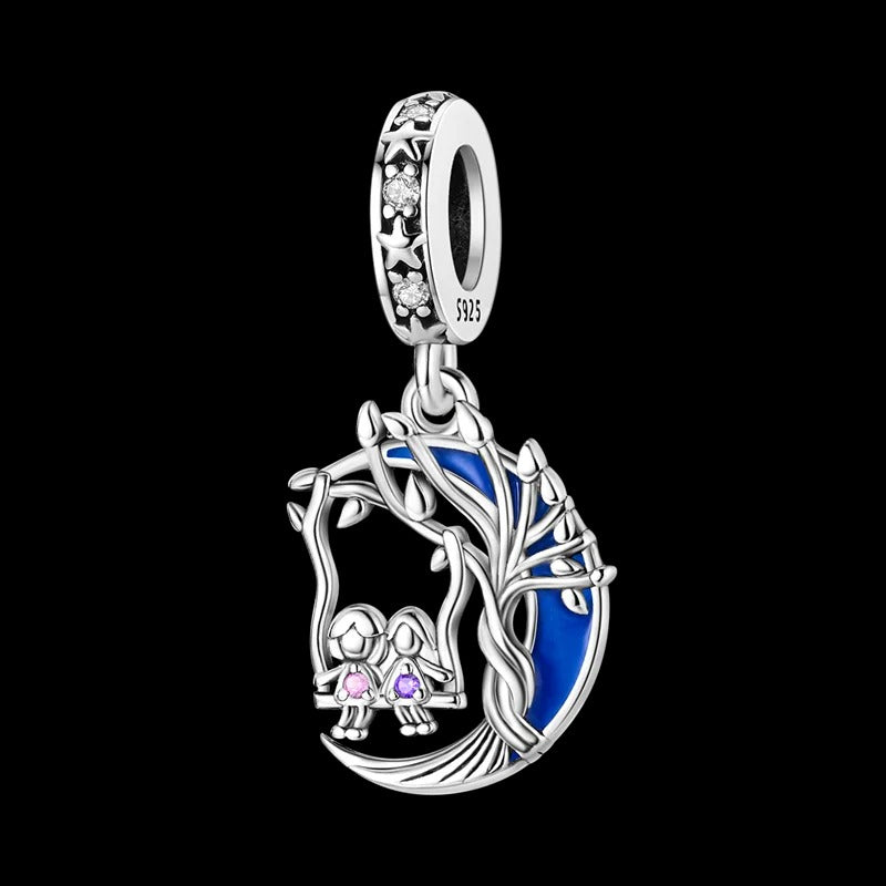 Tree of Life, Moon and Sisters Charm